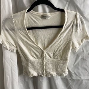 Urban Outfitters. Size S. Crop, off white blouse.